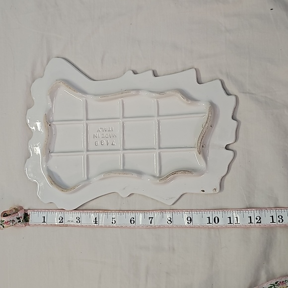 Green onion pottery trivet made in Italy - Picture 4 of 5